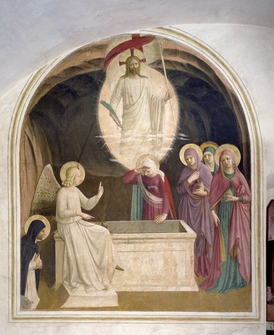 Die Auferstehung Christi und die frommen Frauen am Grab, 1442 von Fra Angelico